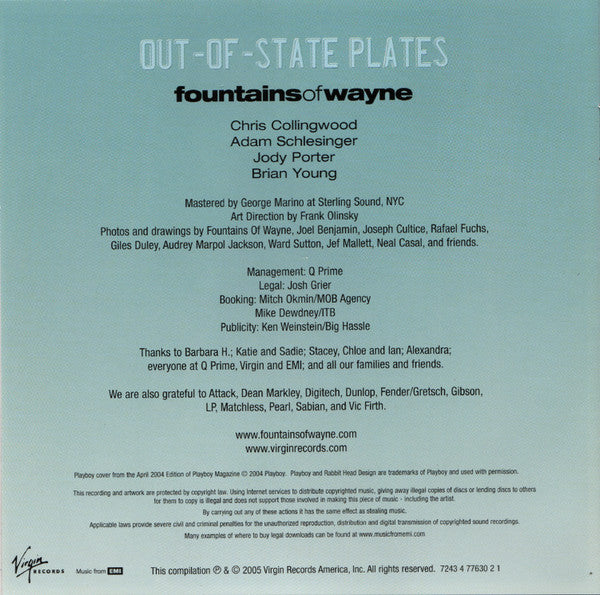 Fountains Of Wayne : Out-Of-State Plates (2xCD, Comp, Cop)