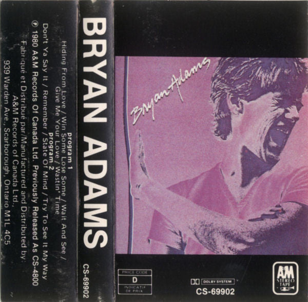 Bryan Adams : Bryan Adams (Cass, Album, RE, Dol)