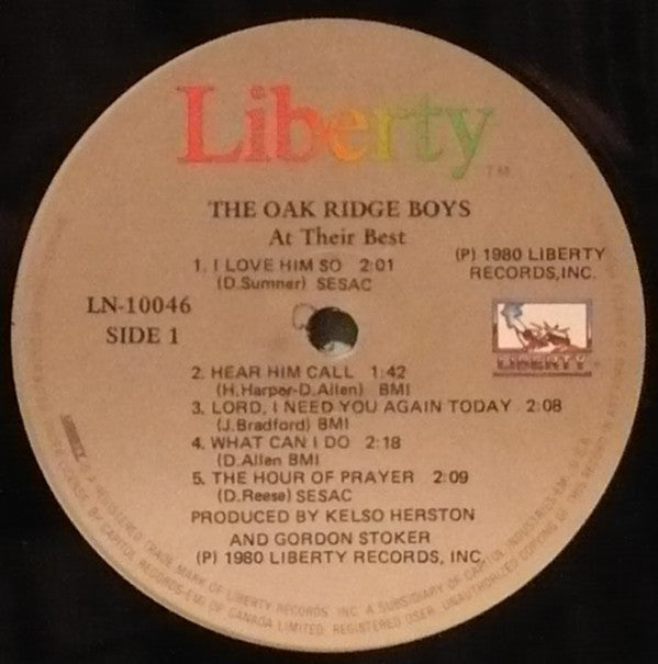 The Oak Ridge Boys : At Their Best (LP, Album, RE)