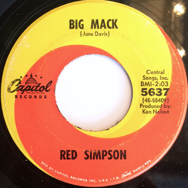 Red Simpson : The Highway Patrol (7", Single)