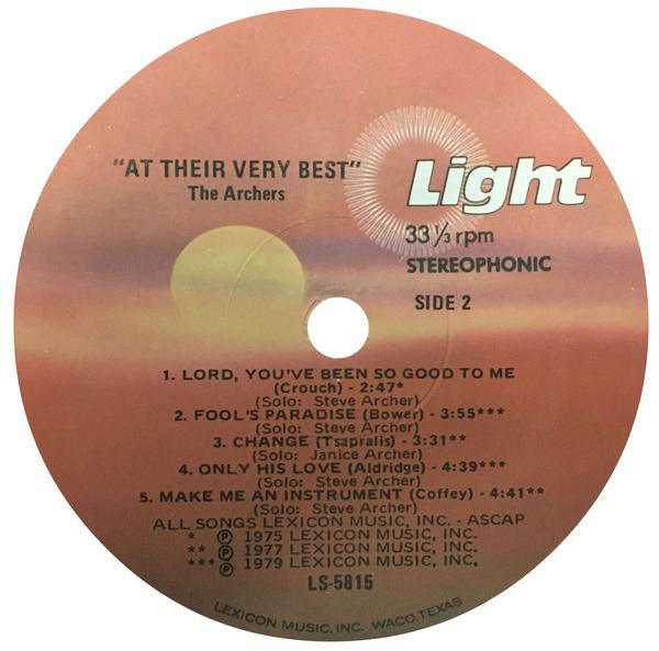 The Archers (3) : At Their Very Best (LP, Comp)