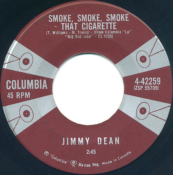 Jimmy Dean : Dear Ivan/Smoke, Smoke, SMoke That Cigarette (7", Single)