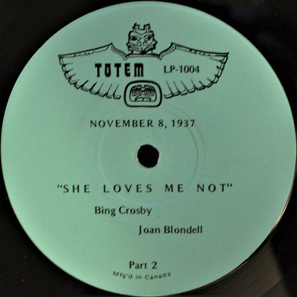 Bing Crosby, Joan Blondell, Sterling Holloway, William Frawley, Nan Grey : She Loves Me Not (LP, Album)