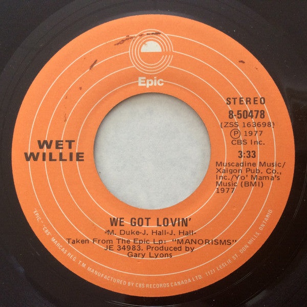 Wet Willie : Street Corner Serenade (7", Single)