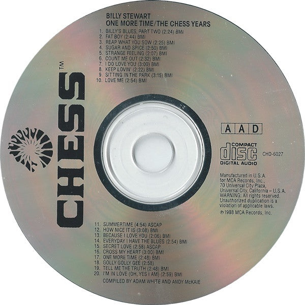 Billy Stewart : One More Time (The Chess Years) (CD, Comp, RP)