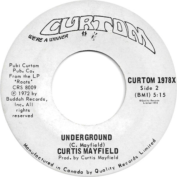 Curtis Mayfield : Superfly / Underground (7", Single)