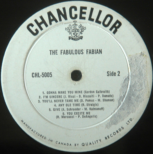 Fabian (6) : The Fabulous Fabian (LP, Album, Mono, Gat)