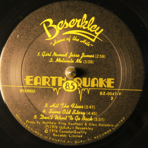 Earth Quake (2) : 8.5 (LP, Album, Gat)