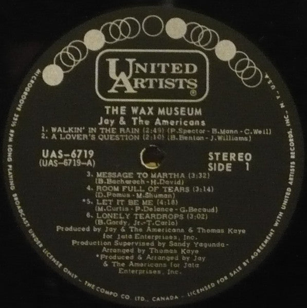 Jay And The Americans* : Wax Museum (LP, Album, Gat)