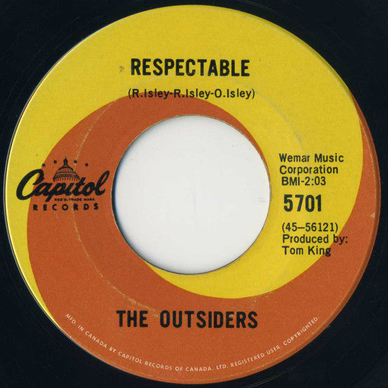 The Outsiders (4) : Respectable / Lost In My World (7", Single)
