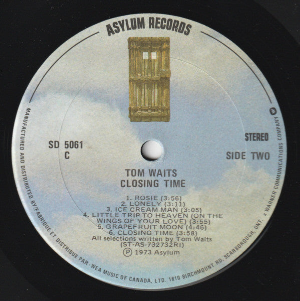 Tom Waits : Closing Time (LP, Album, RE, Don)