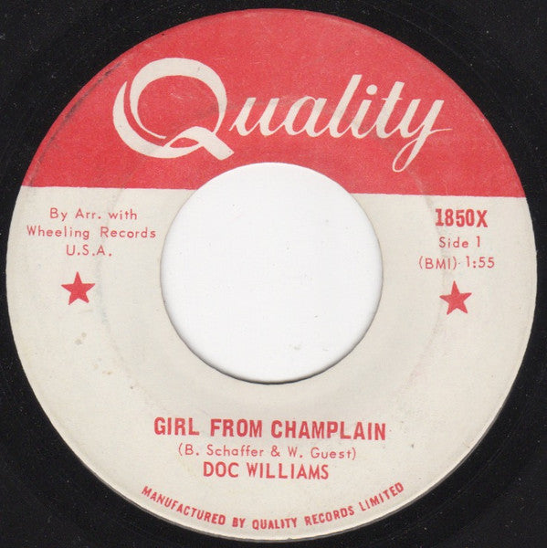 Doc Williams : Girl From Champlain (7", Single)