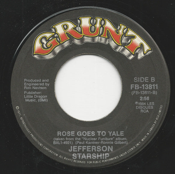 Jefferson Starship : No Way Out (7")