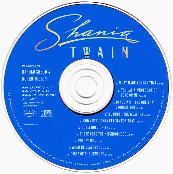 Shania Twain : Shania Twain (CD, Album, Club)