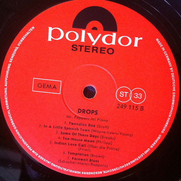 Mr. Pepper's Jet Piano : Drops (LP)