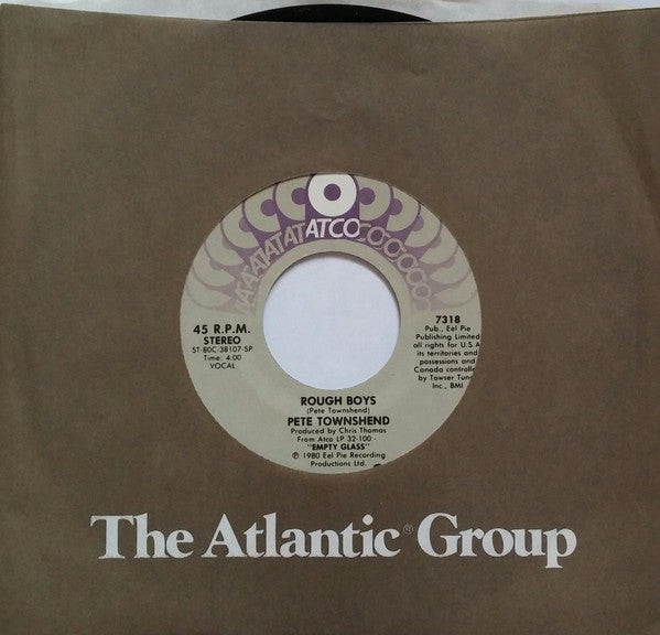 Pete Townshend : Rough Boys (7", Single)