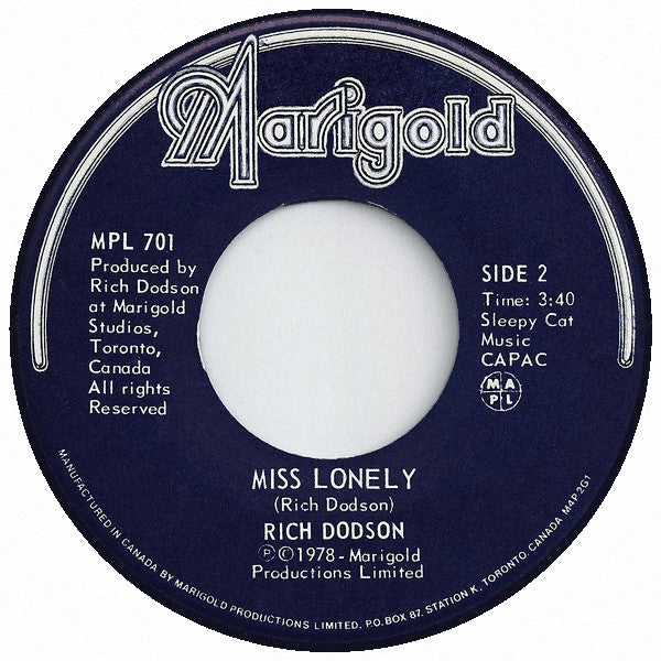 Rich Dodson : Give You That Love (7")