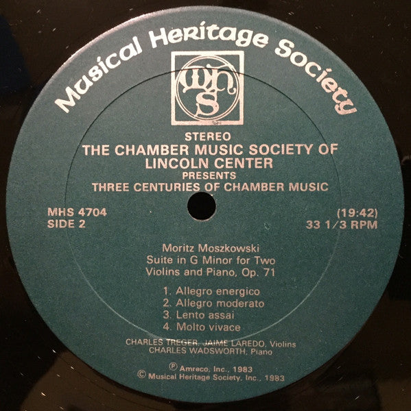 The Chamber Music Society of Lincoln Center, Charles Wadsworth : Three Centuries of Chamber Music (2xLP, Gat)