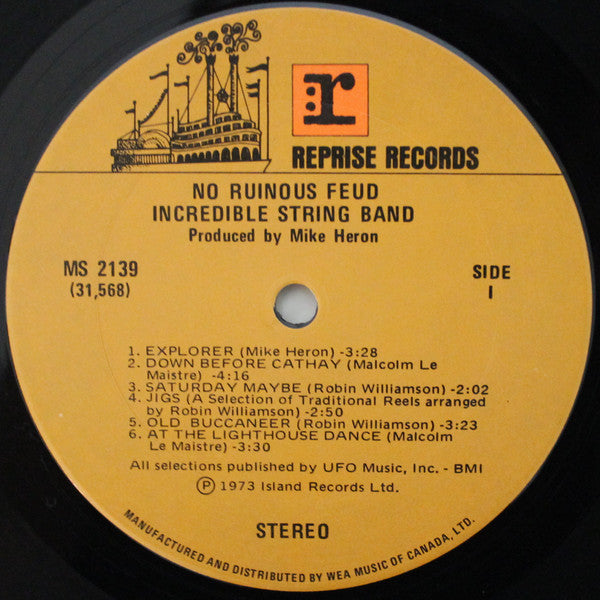 The Incredible String Band : No Ruinous Feud (LP, Album, Gat)