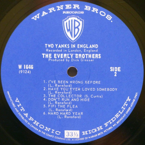 Everly Brothers : Two Yanks In England (LP, Album, Mono)