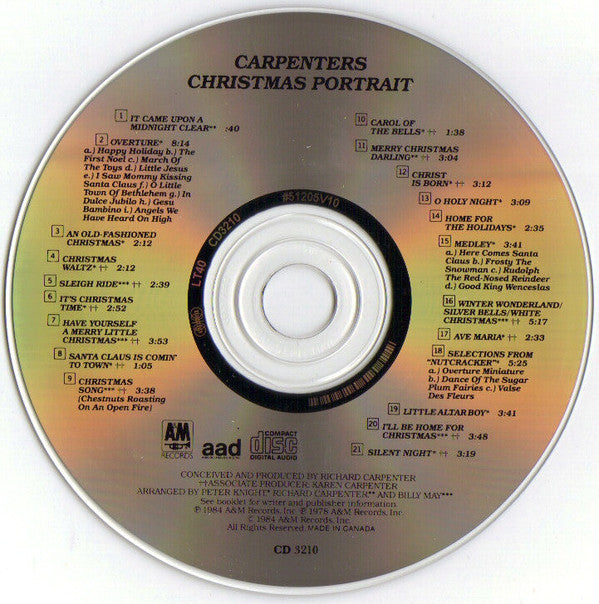 Carpenters : Christmas Portrait (CD, Album, RE, S/Edition)