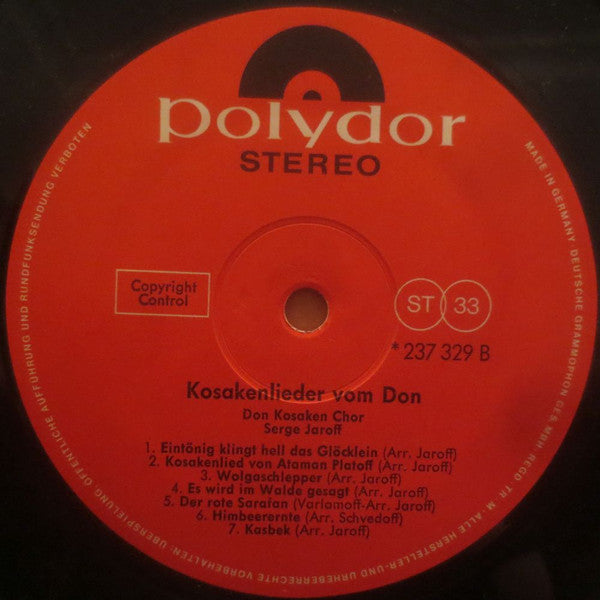 Don Kosaken Chor Serge Jaroff : Kosakenlieder Vom Don (LP, Album)