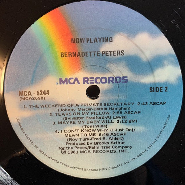 Bernadette Peters : Now Playing (LP)