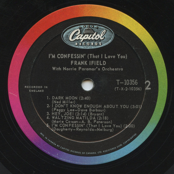 Frank Ifield : I'm Confessin' (That I Love You) (LP, Album, Mono)