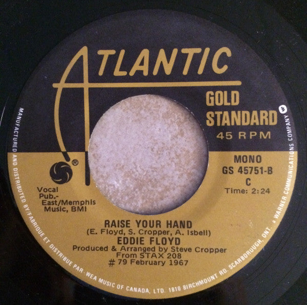 Eddie Floyd : Knock On Wood / Raise Your Hand (7", Single, Mono)