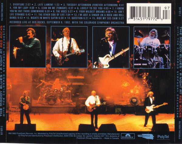 The Moody Blues : A Night At Red Rocks With The Colorado Symphony Orchestra (CD, Album)