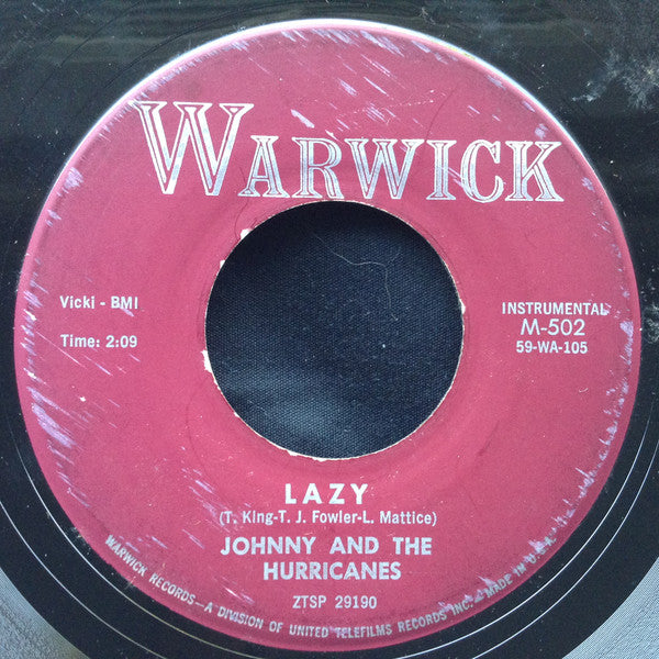 Johnny And The Hurricanes : Crossfire / Lazy (7", Single, Mar)