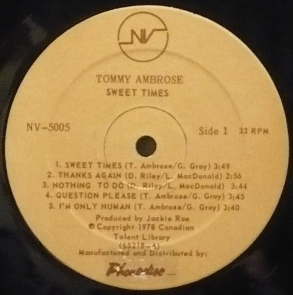 Tommy Ambrose : Sweet Times (LP, Album)
