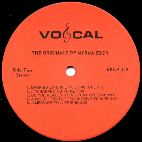 Myrna Eddy : The Originals Of Myrna Eddy (LP, Album)