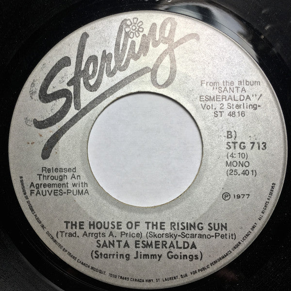 Santa Esmeralda : The House Of The Rising Sun (7", Single)