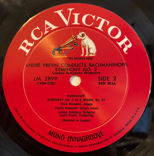 André Previn Conducts Sergei Rachmaninoff, London Symphony Orchestra : Symphony No. 2 (LP, Album, Mono)