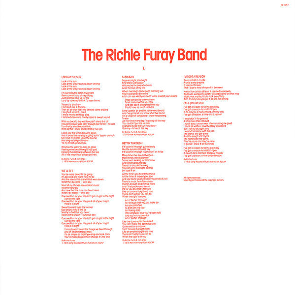 The Richie Furay Band : I've Got A Reason (LP, Album, CSM)