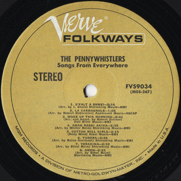 The Pennywhistlers : Songs From Everywhere (LP, Album, RE, RM)