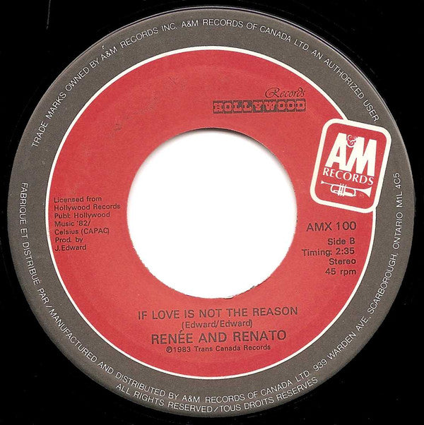 Renée & Renato : Save Your Love (7", Single)