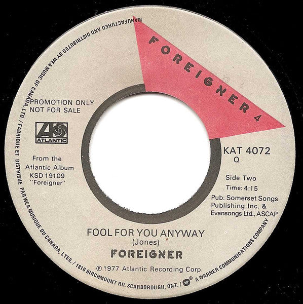 Foreigner : Luanne (7", Single, Promo)