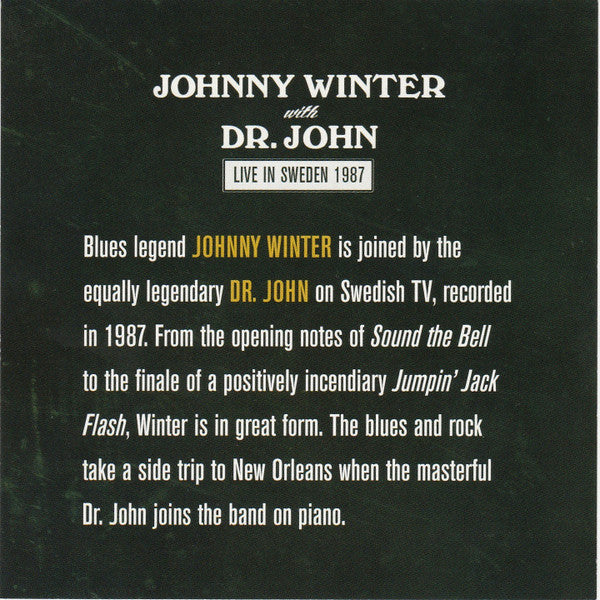 Johnny Winter With Dr. John : Live In Sweden 1987 (CD, Album)