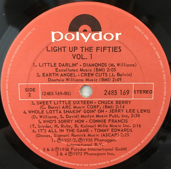 Various : Light Up The Fifties Vol.1 (LP, Comp)