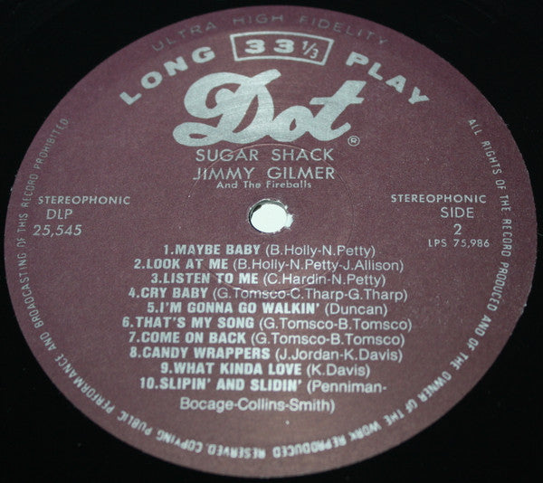 Jimmy Gilmer & The Fireballs : Sugar Shack (LP, Comp)