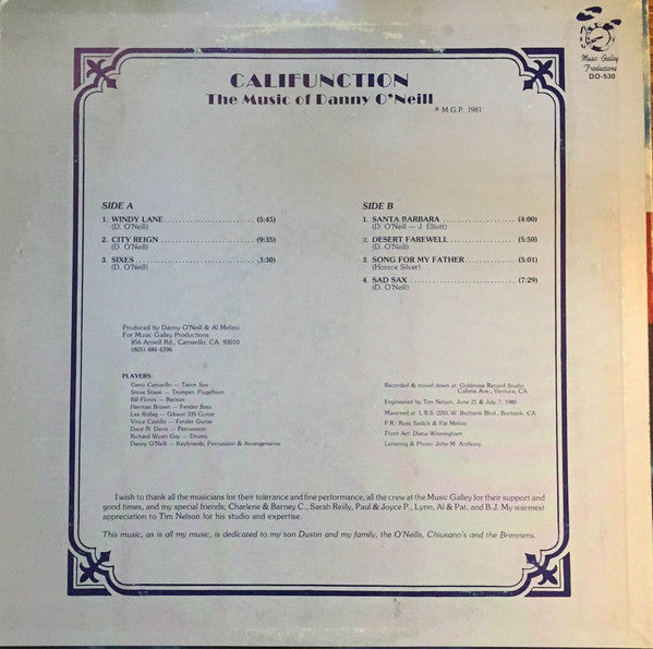 Danny O'Neill : Califunction (LP)
