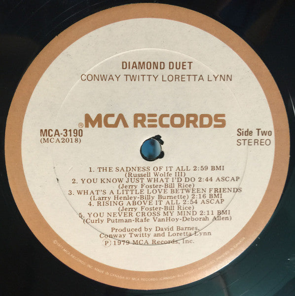 Conway Twitty & Loretta Lynn : Diamond Duet (LP, Album)