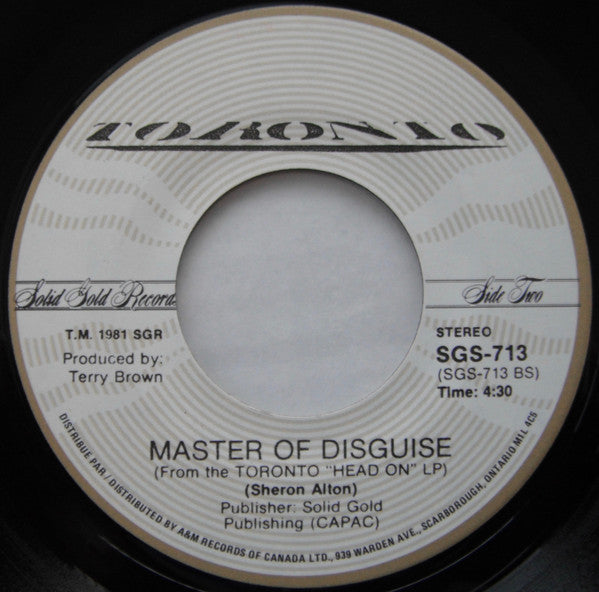 Toronto (4) : Enough Is Enough / Master Of Disguise (7", Single)