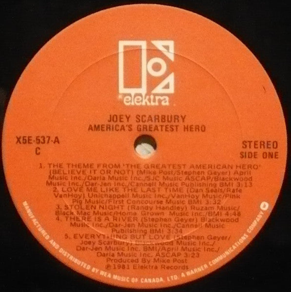 Joey Scarbury : America's Greatest Hero (LP, Album)