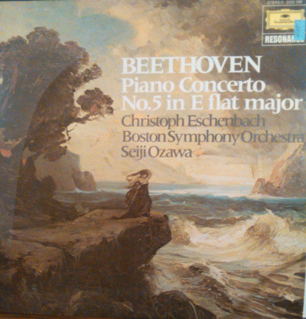 Ludwig Van Beethoven - Christoph Eschenbach, Boston Symphony Orchestra, Seiji Ozawa : Piano Concerto No. 5 In E Flat Major (LP, RE)