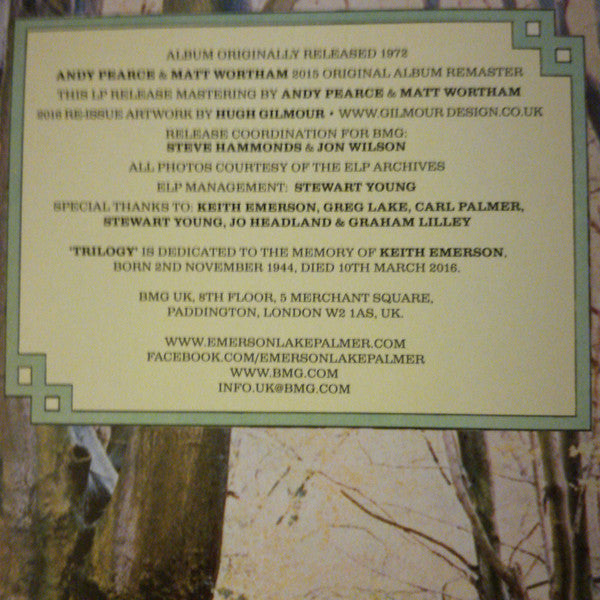 Emerson, Lake & Palmer : Trilogy (LP, Album, RE, RM, Gat)