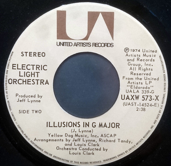Electric Light Orchestra : Can't Get It Out Of My Head (7", Single)