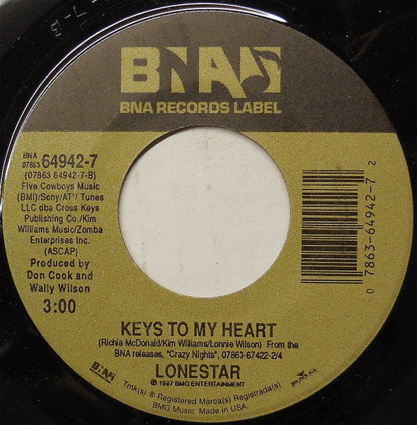 Lonestar (3) : You Walked In (7", Single)